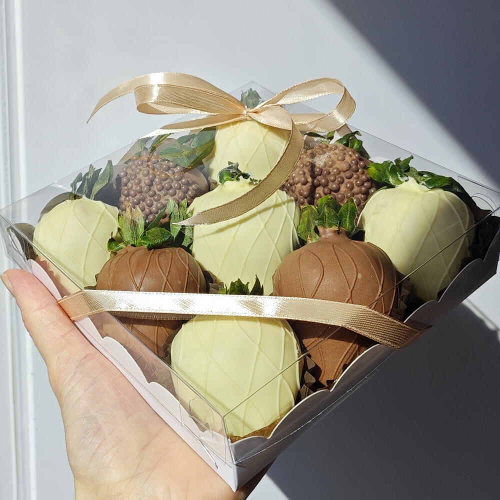 Клубника в шоколаде, 9 шт на подарок 🎁+ подарок от Vivienne Sabo — румяна MACARON — фото 3