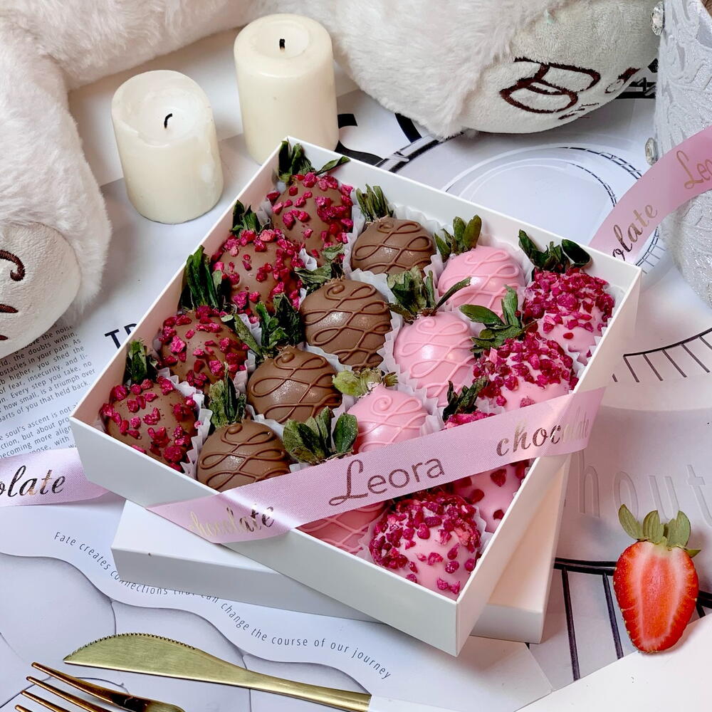 Клубника в Шоколаде 9-16шт. Бельгийский шоколад Callebaut. Подарочный набор 3091 — фото 3