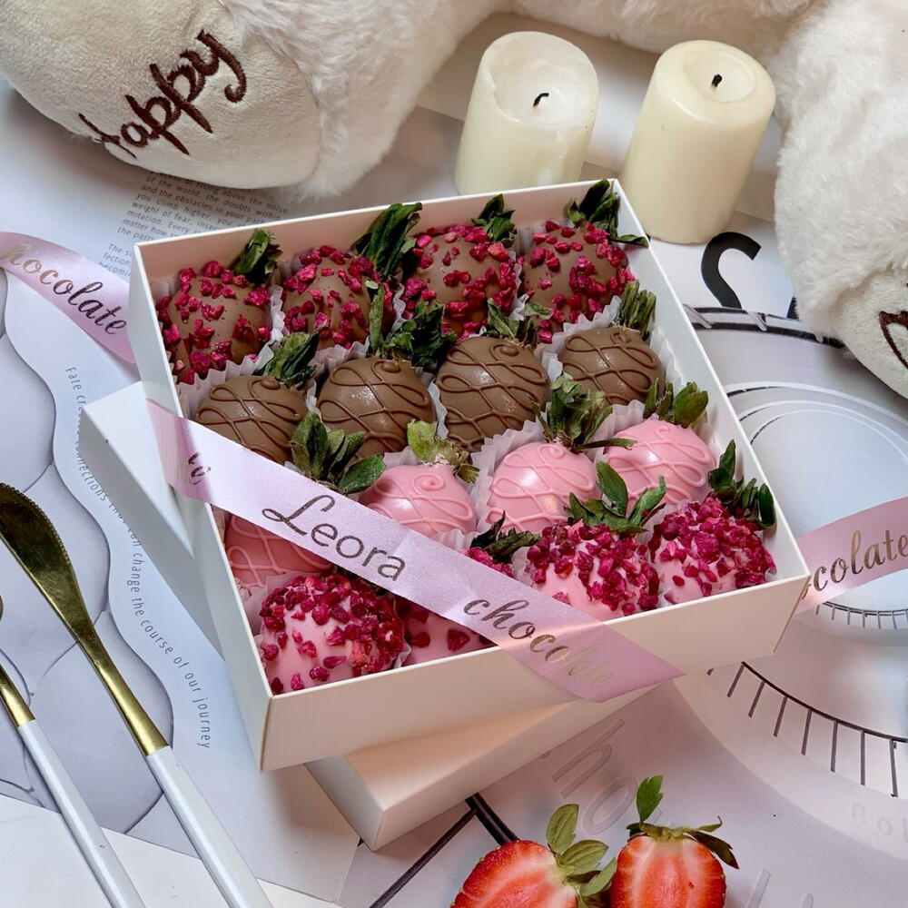 Клубника в Шоколаде 9-16шт. Бельгийский шоколад Callebaut. Подарочный набор 3091 — фото 7