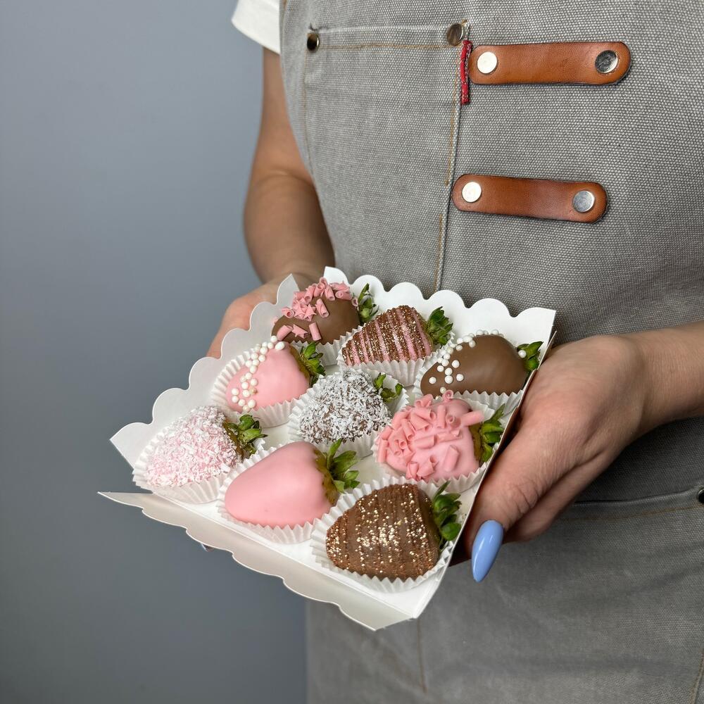 Клубника в шоколаде подарочный Бокс 9шт — фото 5