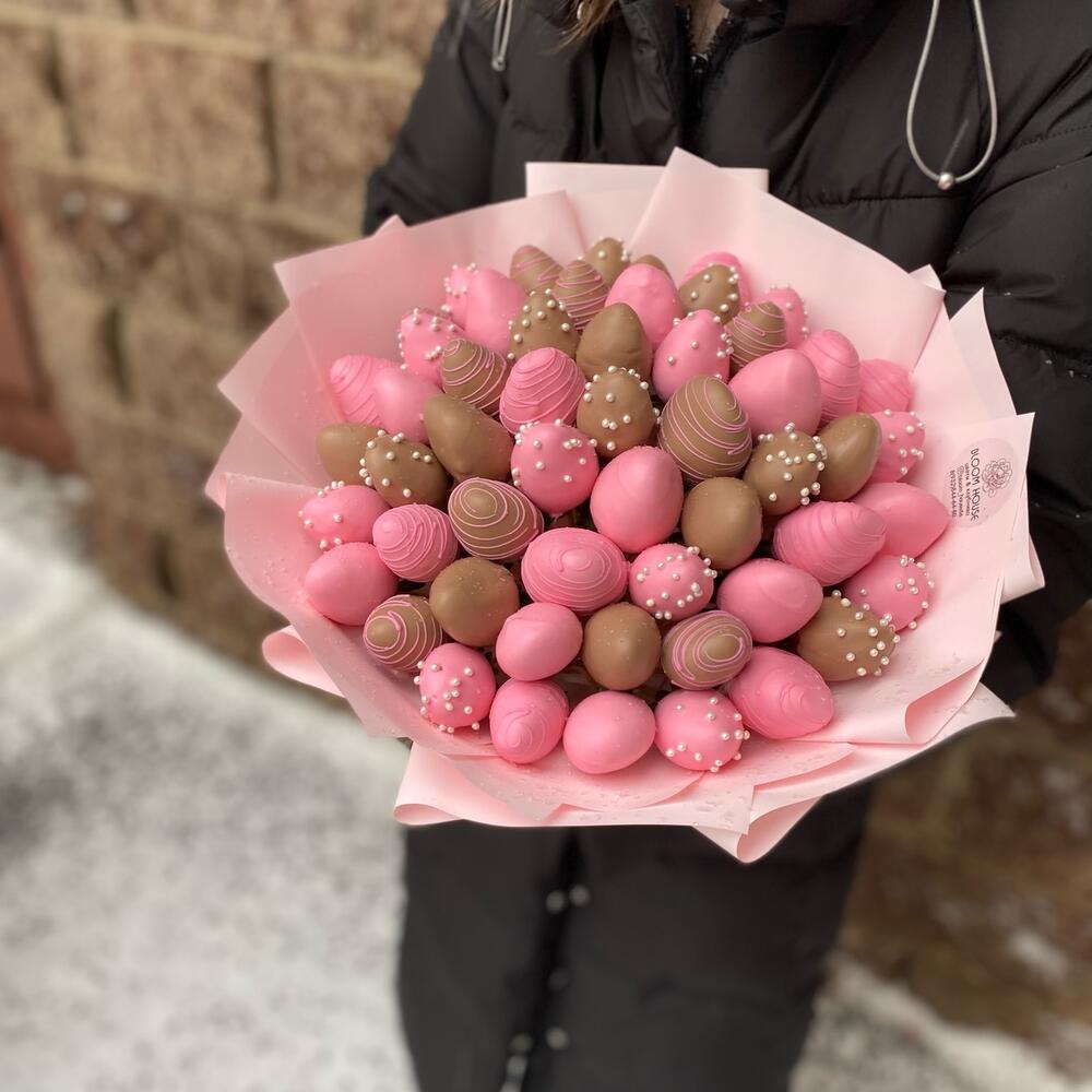 Клубника в шоколаде - букет «Женское счастье» — фото 4