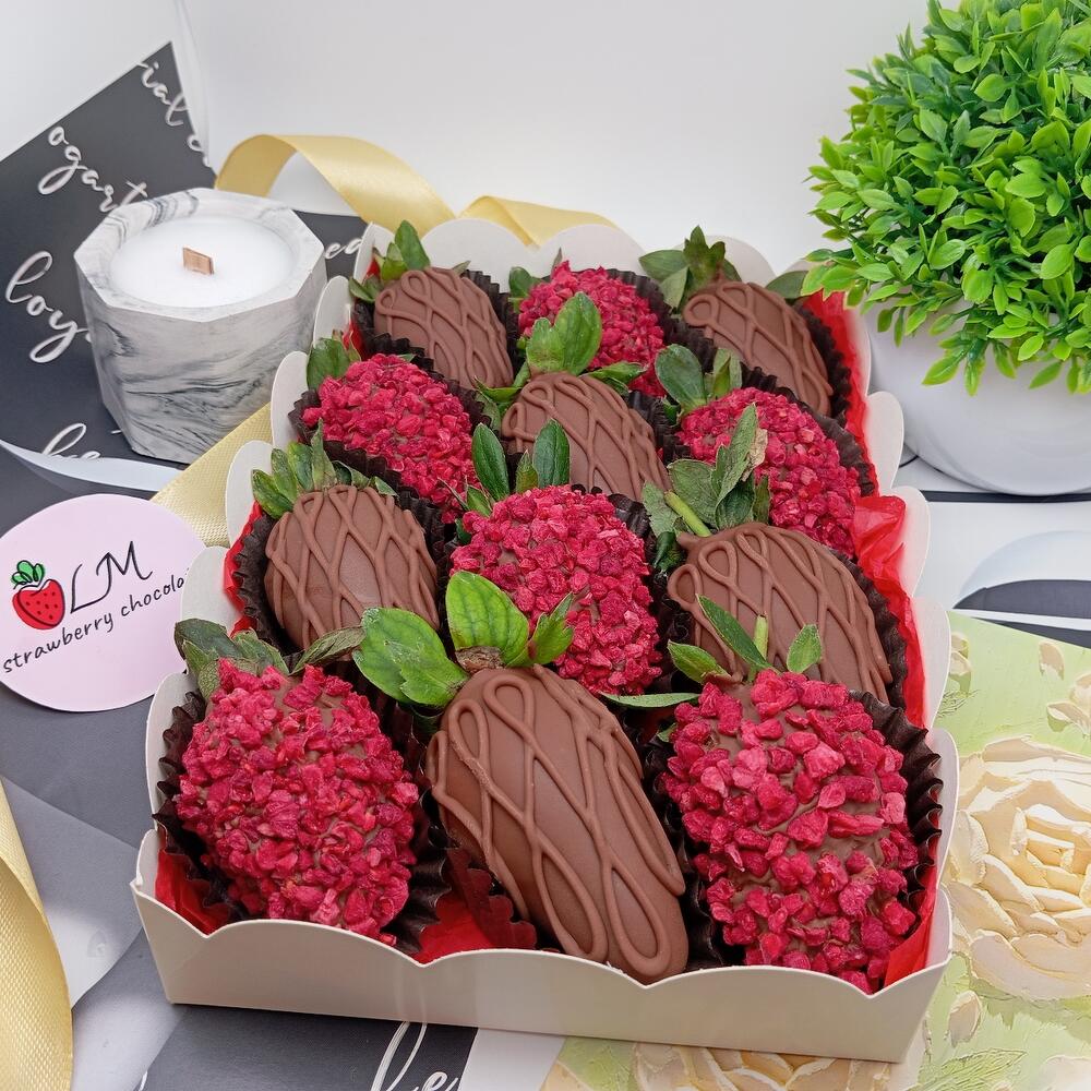 Клубника в шоколаде - Набор "Strawberry boom" (12 штук) — фото 3