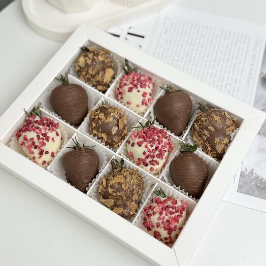Клубника в шоколаде «Mini»🍓/набор клубники 12 шт — фото 1